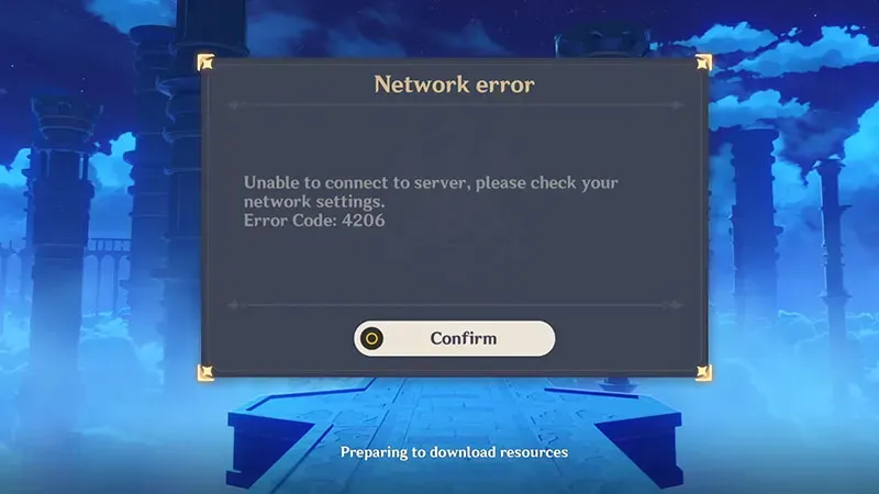 Impossibile connettersi alla correzione dell'errore del server