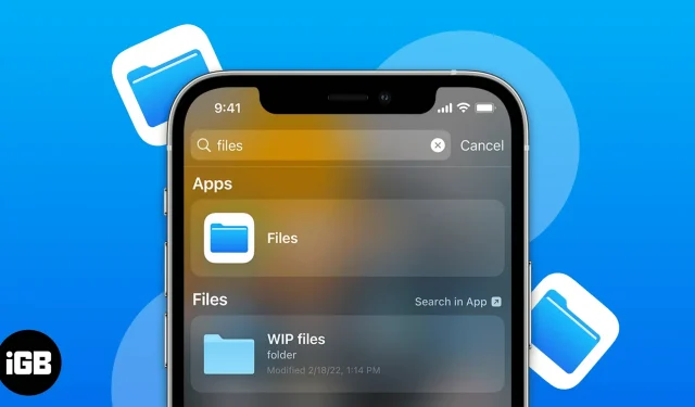 Cómo usar la aplicación Archivos en iPhone o iPad como un profesional