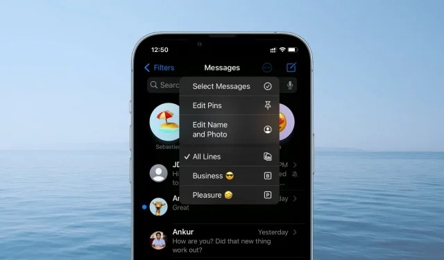 Comment filtrer et afficher les messages par carte SIM ou numéro de téléphone distincts sur iPhone dans iOS 16