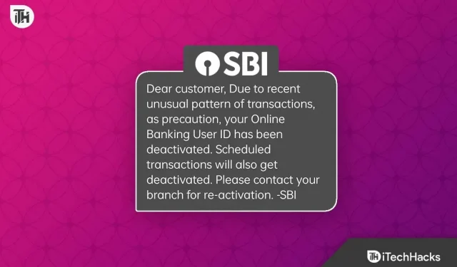 Як виправити ідентифікатор користувача Інтернет-банкінгу, деактивований у SBI