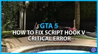 Fix critical error Script Hook V (unknown game version) in GTA 5