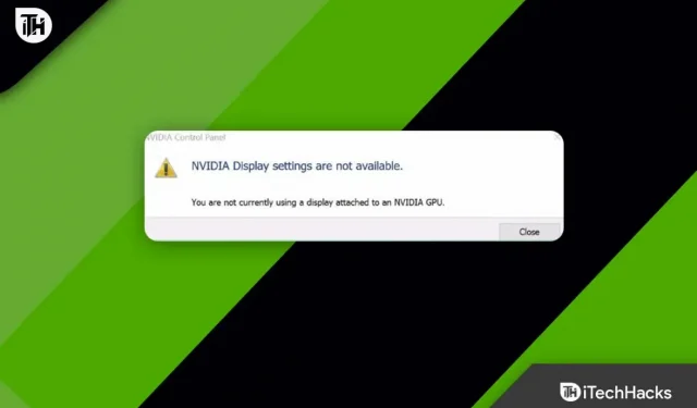 Herstel dat u momenteel geen beeldscherm gebruikt dat is aangesloten op een Nvidia GPU