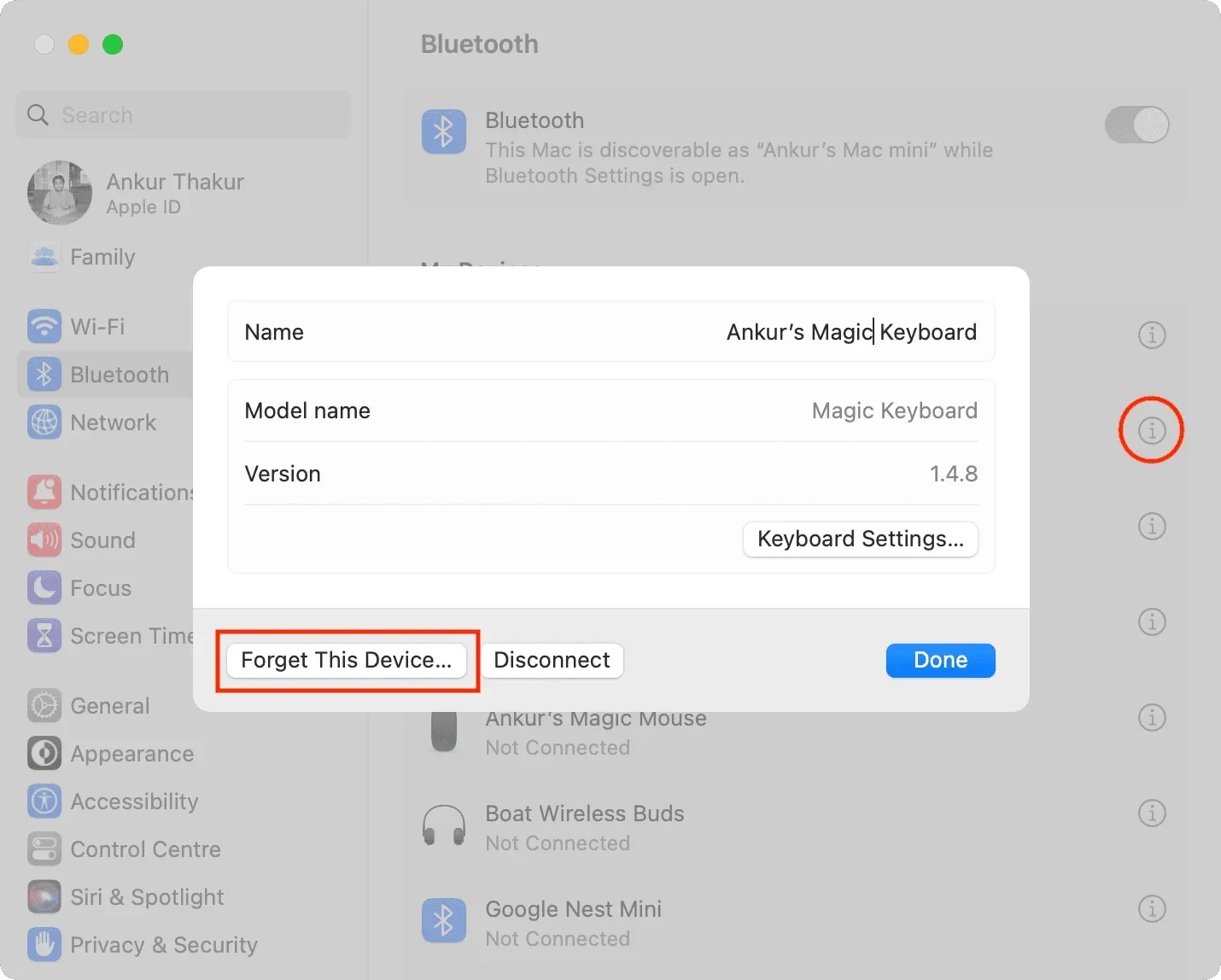 Olvídese del teclado en la configuración de Bluetooth de Mac