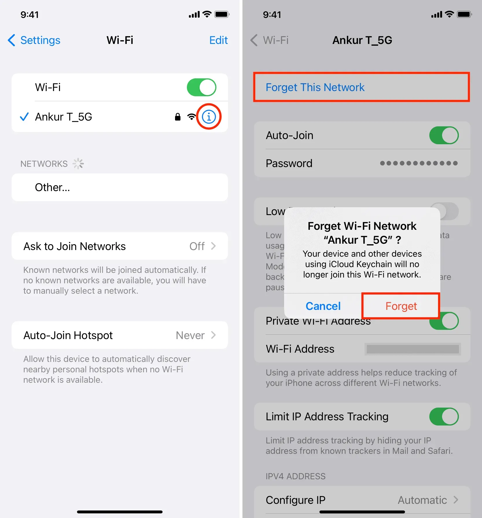 Olvídese de la red Wi-Fi en iPhone