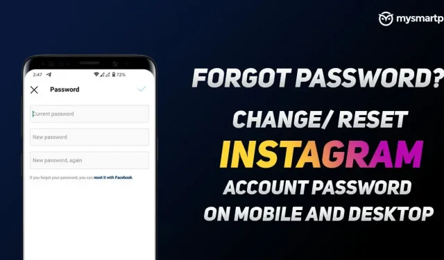 Instagram: How to Change or Reset Your Instagram Password on Computer and Mobile