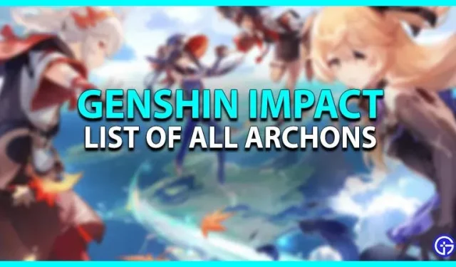 List of all archons influencing Genshin (2022)