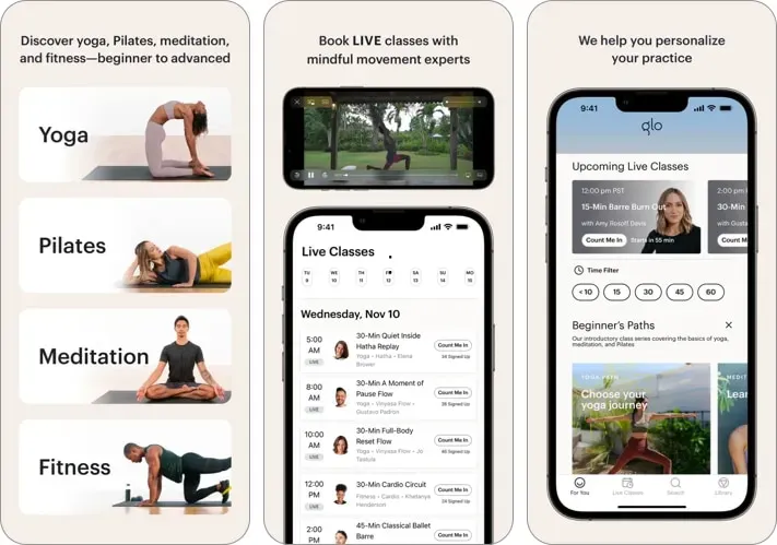 Glo |  Yoga- en meditatie-app