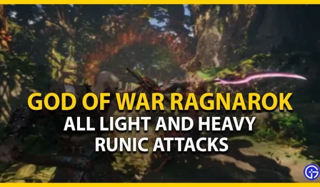 God Of War Ragnarok: Všechna místa lehkých a těžkých runových útoků