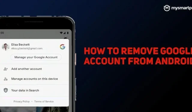 How to remove Google or Gmail account from Android mobile phone?