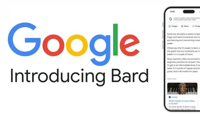 Google은 AI Bard에 대한 ‘실험적 업데이트’를 발표하는 페이지를 엽니다.