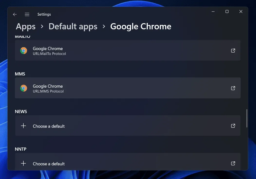 Modifier la recherche par défaut sur Google dans le menu Démarrer de Windows 11