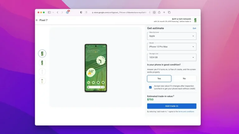 Google Deal: Get a $699 Pixel 7 for free when you trade in your iPhone 13 Pro Max for 1TB