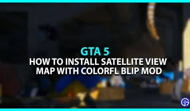 GTA 5: Satellitvykarta med färgglad etikett (Mod)