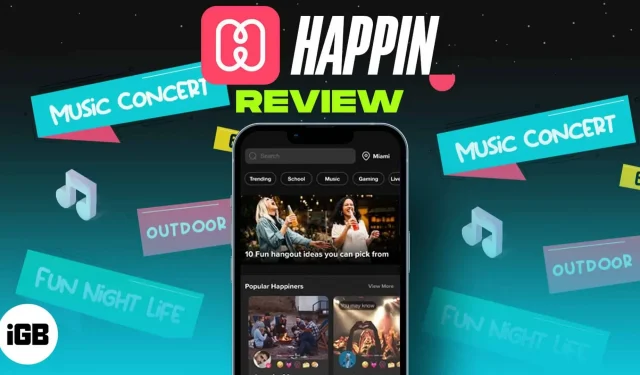 Happin: app voor lokale evenementen en netwerken voor iPhone