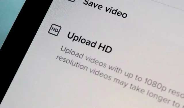 Denne skjulte indstilling er et trick til at uploade HD-videoer til din TikTok-profil