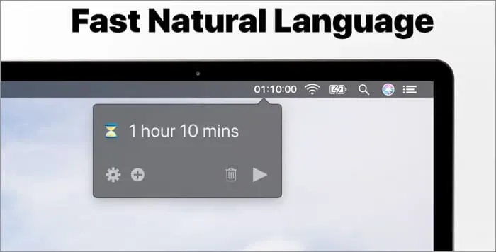 Скриншот приложения строки меню Horo Timer для Mac