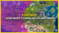 Quante zone/cerchi di tempesta esistono in ogni partita in Fortnite?