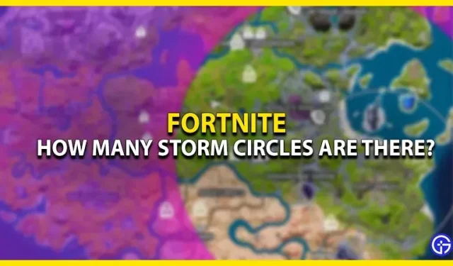 Quantas zonas/círculos de tempestade existem em cada partida no Fortnite?