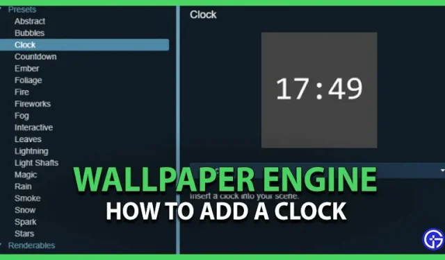 Wallpaper Engine: how to easily add a clock