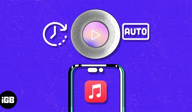 Kappaleiden automaattinen toistaminen HomePod- tai iPhone-kaiuttimella asetettuna aikana