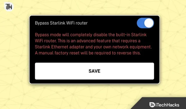 Como ignorar um roteador Starlink: Ative o modo Bypass