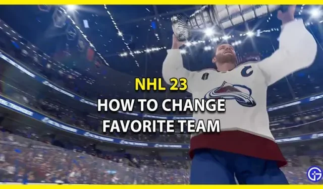 NHL 23: So ändern Sie Ihr Lieblingsteam