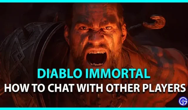 Diablo Immortal: how to communicate with other players