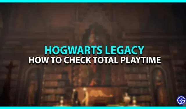 How to check total game time in Hogwarts Legacy?