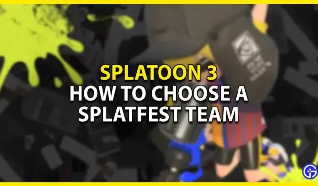 Splatoon 3: How to choose/join a Splatfest team