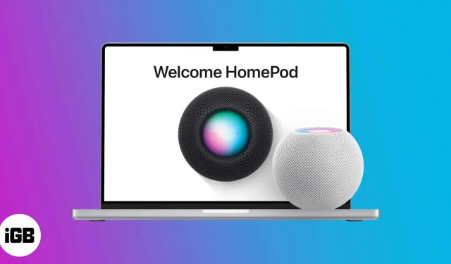 HomePod verbinden met Mac