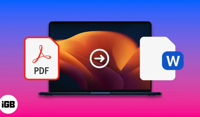 So konvertieren Sie PDF in Word auf dem Mac