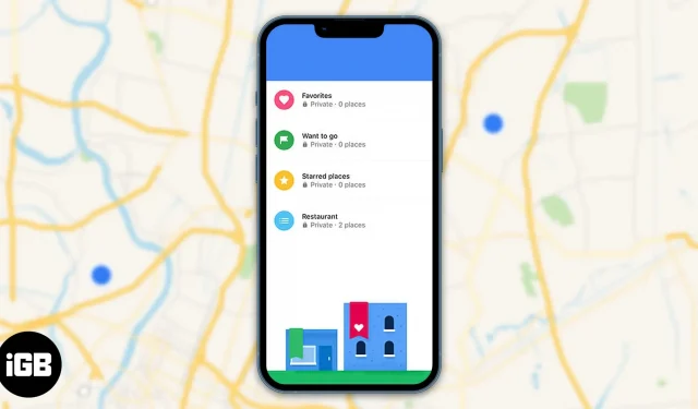 Sådan opretter du en liste over steder i Google Maps på iPhone