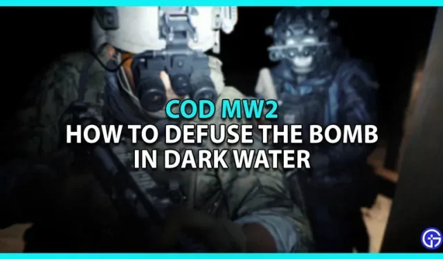 Call of Duty Modern Warfare 2: how to defuse a bomb in dark water