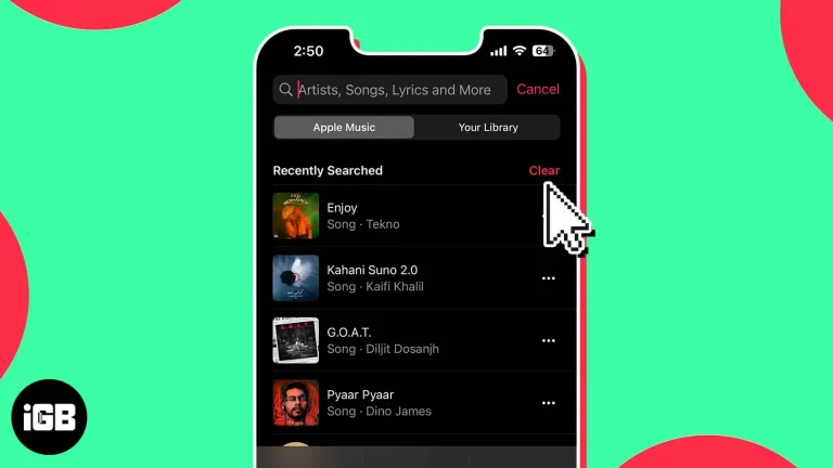 For iPhone, iPad, and Mac, how to get rid of recent Apple Music searches