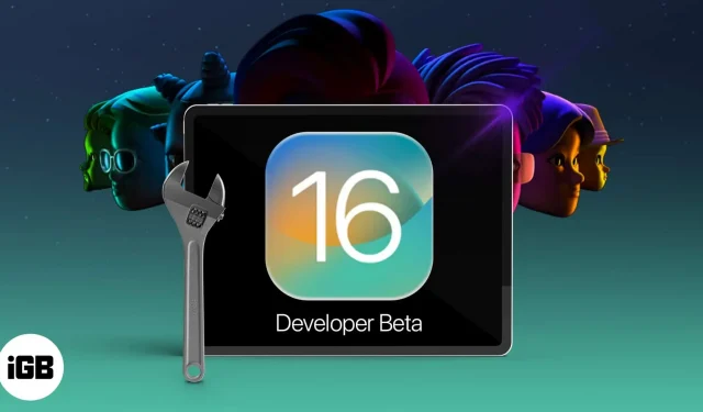 Kuidas iPadOS 16 Developer Beta 3 alla laadida iPadis