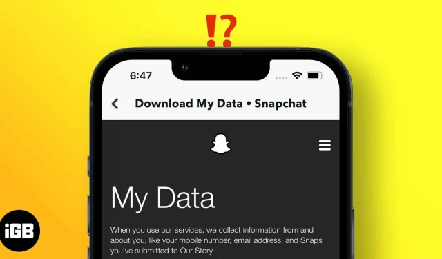 Kuinka ladata Snapchat Data (2022)