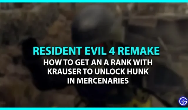 Hoe een rang te verdienen met Krauser in Remake RE4 Mercenaries
