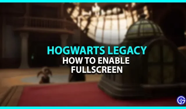 How to enable full screen mode in Hogwarts Legacy?