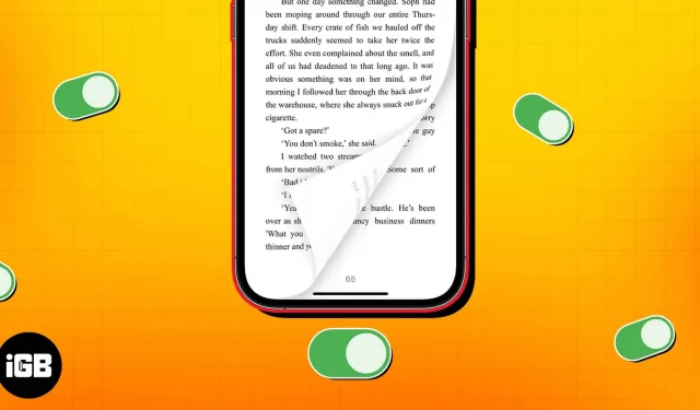 如何在 iOS 16.4 的 Apple Books 中啟用翻頁動畫