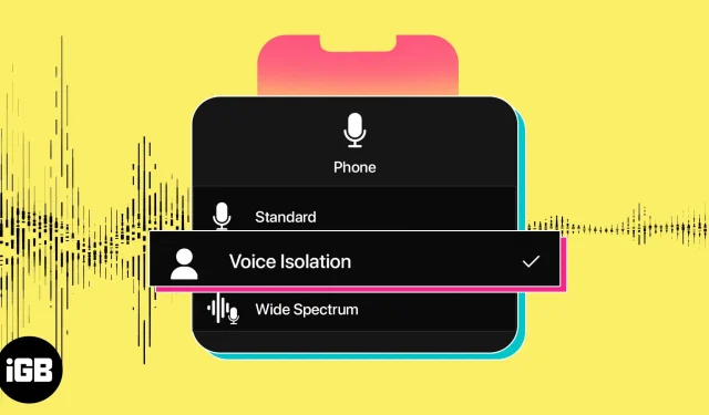 iOS 16.4에서 전화 통화 시 음성 격리를 활성화하는 방법