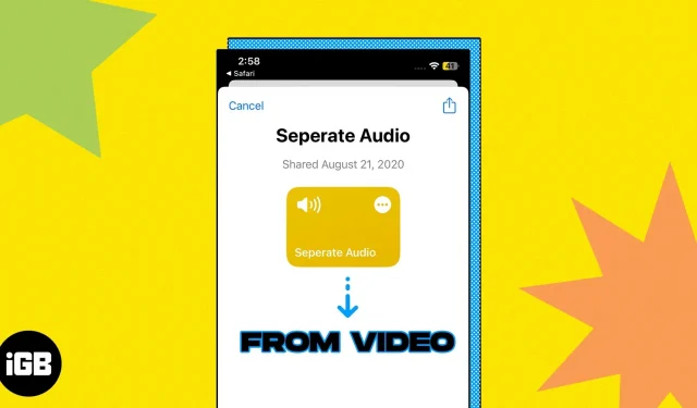 Come estrarre audio da video su iPhone e iPad: 2 modi!