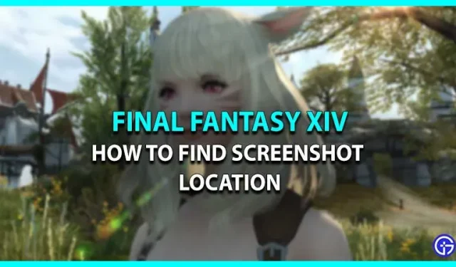 Kuvakaappauksen sijainnin löytäminen Final Fantasy XIV:ssä (FF14)