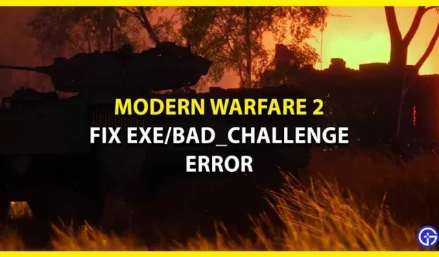 MW2 Exe/Bad_Challenge -virheen korjaaminen