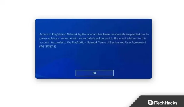 How to Fix PS4 Error WS-37337-3