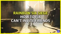 Rainbow Six Siege kan ikke invitere venner – Fix