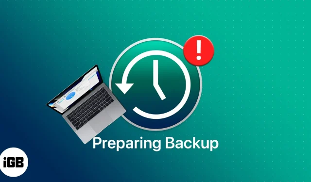 How to fix Time Machine freezing while preparing a backup