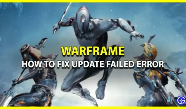 Warframe 업데이트 오류 수정 및 제거 방법