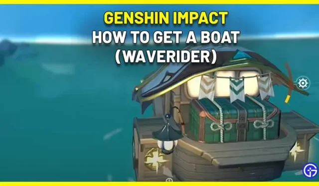 How to get a boat in Genshin Impact (Waverider controls)