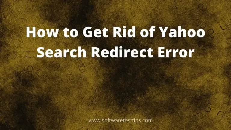 How to get rid of Yahoo search redirect error