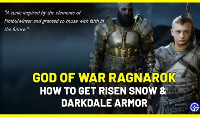 How to get Risen Snow and Darkdale armor in God Of War Ragnarok